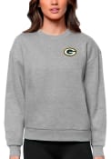 Green Bay Packers Womens Antigua Victory Crew Sweatshirt - Grey