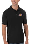 Los Angeles Lakers Antigua Legacy Pique Polo Shirt - Black