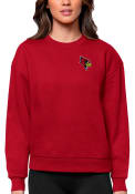 Illinois State Redbirds Womens Antigua Victory Crew Sweatshirt - Red