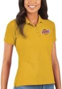 Los Angeles Lakers Womens Antigua Legacy Pique Polo Shirt - Gold