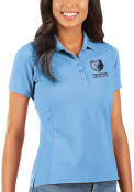 Memphis Grizzlies Womens Antigua Legacy Pique Polo Shirt - Blue