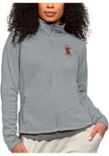Stanford Cardinal Womens Antigua Course Full Zip Jacket - Grey