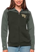 Wake Forest Demon Deacons Womens Antigua Protect Full Zip Jacket - Grey