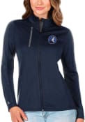 Minnesota Timberwolves Womens Antigua Generation Light Weight Jacket - Navy Blue