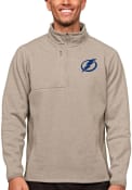 Tampa Bay Lightning Antigua Course Pullover Jackets - Oatmeal