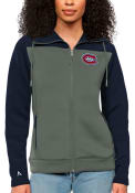 Montreal Canadiens Womens Antigua Protect Full Zip Jacket - Navy Blue
