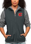 Calgary Flames Womens Antigua Course Vest - Charcoal