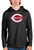 Cincinnati Reds Antigua Absolute Hooded Sweatshirt - Black