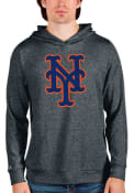 New York Mets Antigua Absolute Hooded Sweatshirt - Charcoal