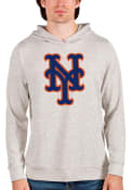 New York Mets Antigua Absolute Hooded Sweatshirt - Oatmeal