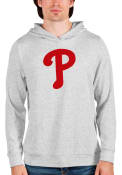 Philadelphia Phillies Antigua Absolute Hooded Sweatshirt - Grey