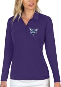 Charlotte Hornets Womens Antigua Tribute Polo Shirt - Purple