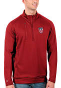 USMNT Antigua Generation 1/4 Zip Pullover - Red