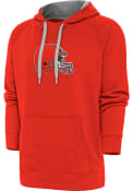 Cleveland Browns Antigua Chenille Logo Victory Hooded Sweatshirt - Orange