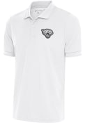 Jacksonville Jaguars Antigua Metallic Logo Affluent Polo Shirt - White