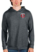 Minnesota Twins Antigua Absolute Hooded Sweatshirt - Charcoal