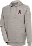 Los Angeles Angels Antigua Action Pullover Jackets - Oatmeal