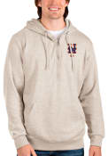 New York Mets Antigua Action 1/4 Zip Pullover - Oatmeal