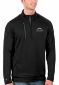 Los Angeles Chargers Antigua Generation 1/4 Zip Pullover - Black