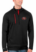 San Francisco 49ers Antigua Generation 1/4 Zip Pullover - Black