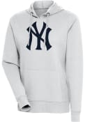 New York Yankees Womens Antigua Action Pullover - Grey