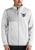 Charlotte Hornets Antigua Fortune Full Zip Jacket - Grey