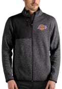 Los Angeles Lakers Antigua Fortune Full Zip Jacket - Grey