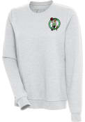 Boston Celtics Womens Antigua Action Crew Sweatshirt - Grey