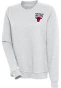 Chicago Bulls Womens Antigua Action Crew Sweatshirt - Grey