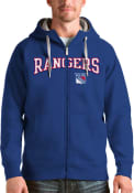 New York Rangers Antigua Victory Full Full Zip Jacket - Blue