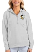 Pittsburgh Penguins Womens Antigua Action Hooded Sweatshirt - Grey