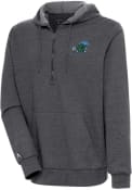 Tulane Green Wave Antigua Action 1/4 Zip Pullover - Charcoal