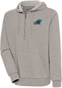 Tulane Green Wave Antigua Action 1/4 Zip Pullover - Oatmeal
