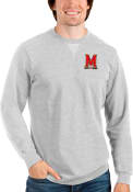 Maryland Terrapins Antigua Reward Crew Sweatshirt - Grey