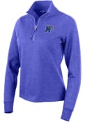 Memphis Tigers Womens Antigua Action 1/4 Zip Pullover - Blue