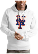 New York Mets Antigua Victory Hooded Sweatshirt - White