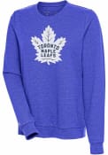 Toronto Maple Leafs Womens Antigua Action Crew Sweatshirt - Blue