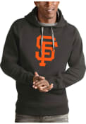 San Francisco Giants Antigua Victory Hooded Sweatshirt - Charcoal
