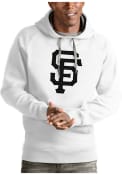 San Francisco Giants Antigua Victory Hooded Sweatshirt - White