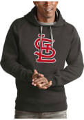 St Louis Cardinals Antigua Victory Hooded Sweatshirt - Charcoal