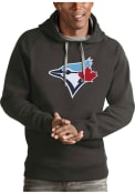 Toronto Blue Jays Antigua Victory Hooded Sweatshirt - Charcoal