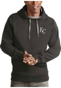 Kansas City Royals Antigua Victory Hooded Sweatshirt - Charcoal