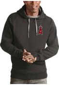 Los Angeles Angels Antigua Victory Hooded Sweatshirt - Charcoal