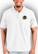 Chicago Blackhawks Antigua Affluent Polo Polos Shirt - White