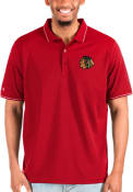 Chicago Blackhawks Antigua Affluent Polo Polos Shirt - Red