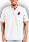 New Jersey Devils Antigua Affluent Polo Polos Shirt - White