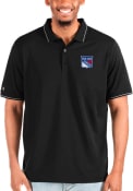 New York Rangers Antigua Affluent Polo Polos Shirt - Black
