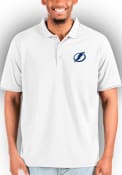 Tampa Bay Lightning Antigua Affluent Polo Polos Shirt - White