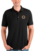 Boston Bruins Antigua Affluent Polo Polo Shirt - Silver