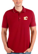 Calgary Flames Antigua Affluent Polo Polo Shirt - Red